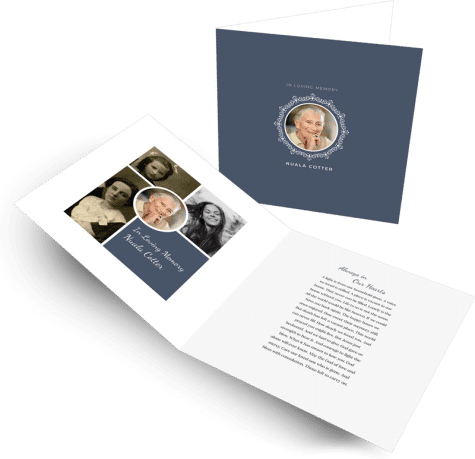 Unique Memorial Card Style 1