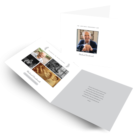 Unique Memorial Card Style 17