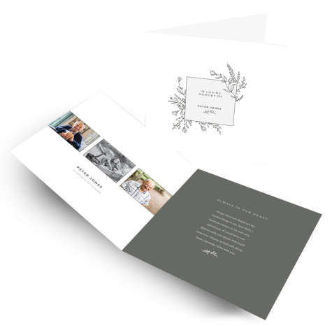 Unique Memorial Card Style 19