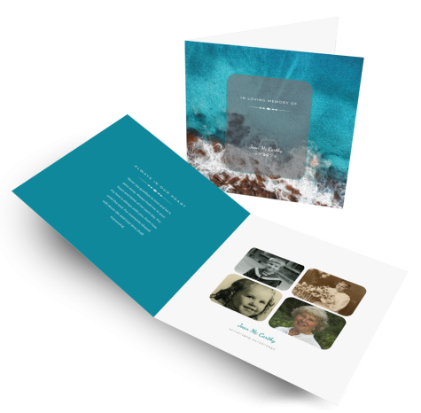 Unique Memorial Card Style 20