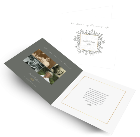 Unique Memorial Card Style 11