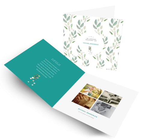 Unique Memorial Card Style 15