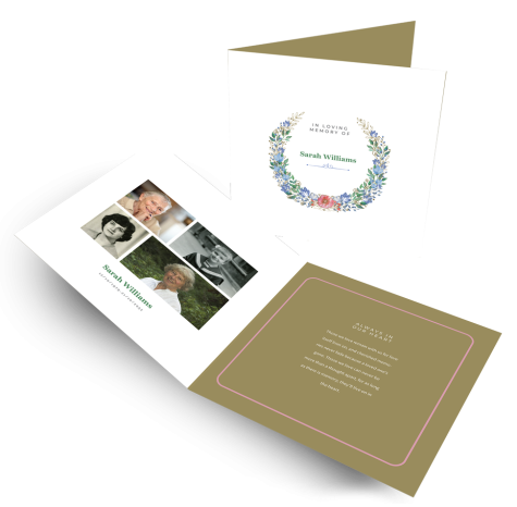 Unique Memorial Card Style 16