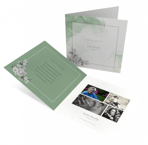 Unique Memorial Card Style 18