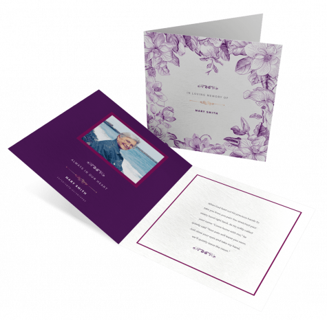 Unique Memorial Card Style 9