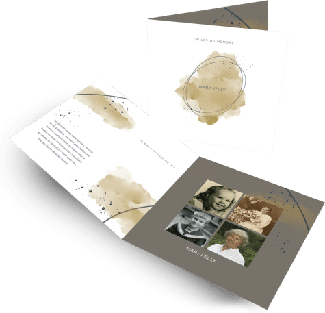 Unique Memorial Card Style 5