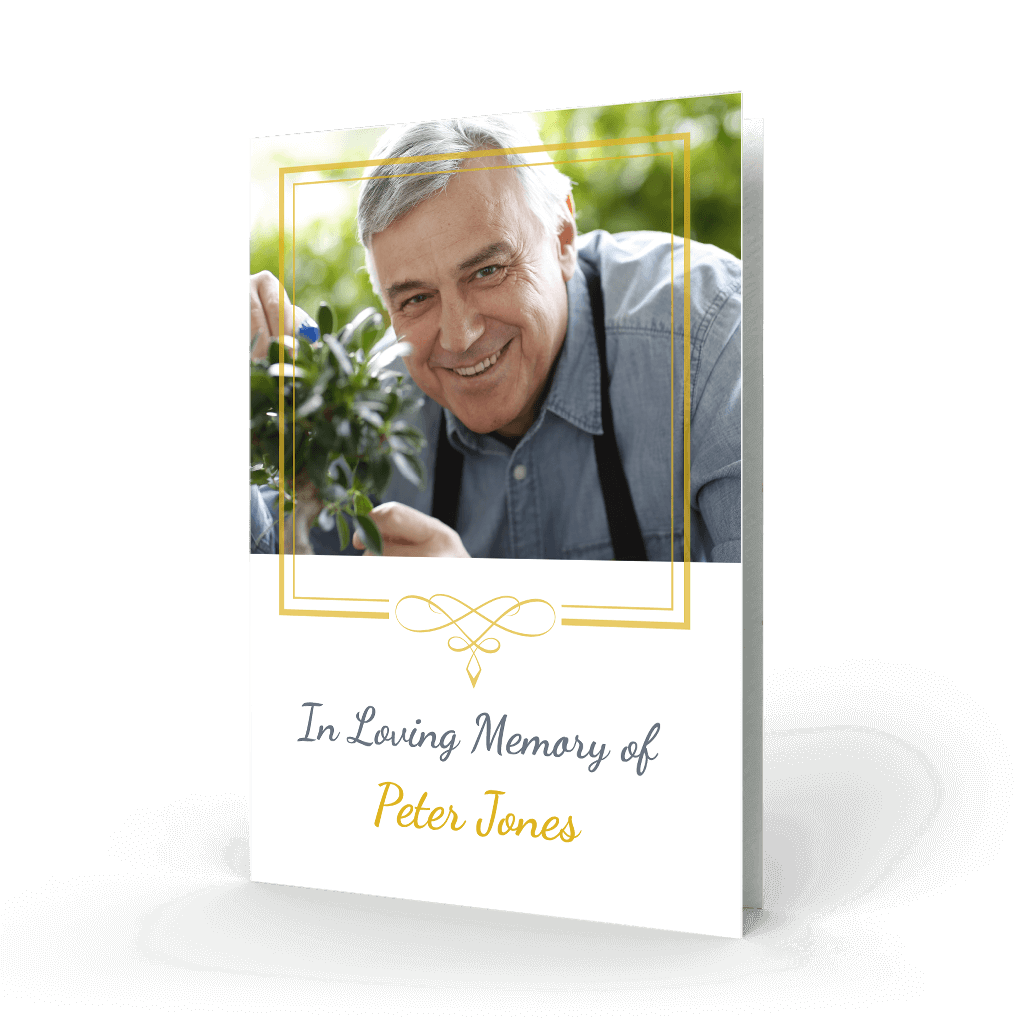 Modern Contemporary 2 Memorial Card Cover