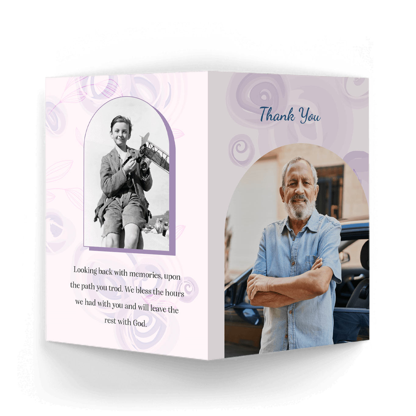 Modern Contemporary 7 Acknowledgement Card Outside