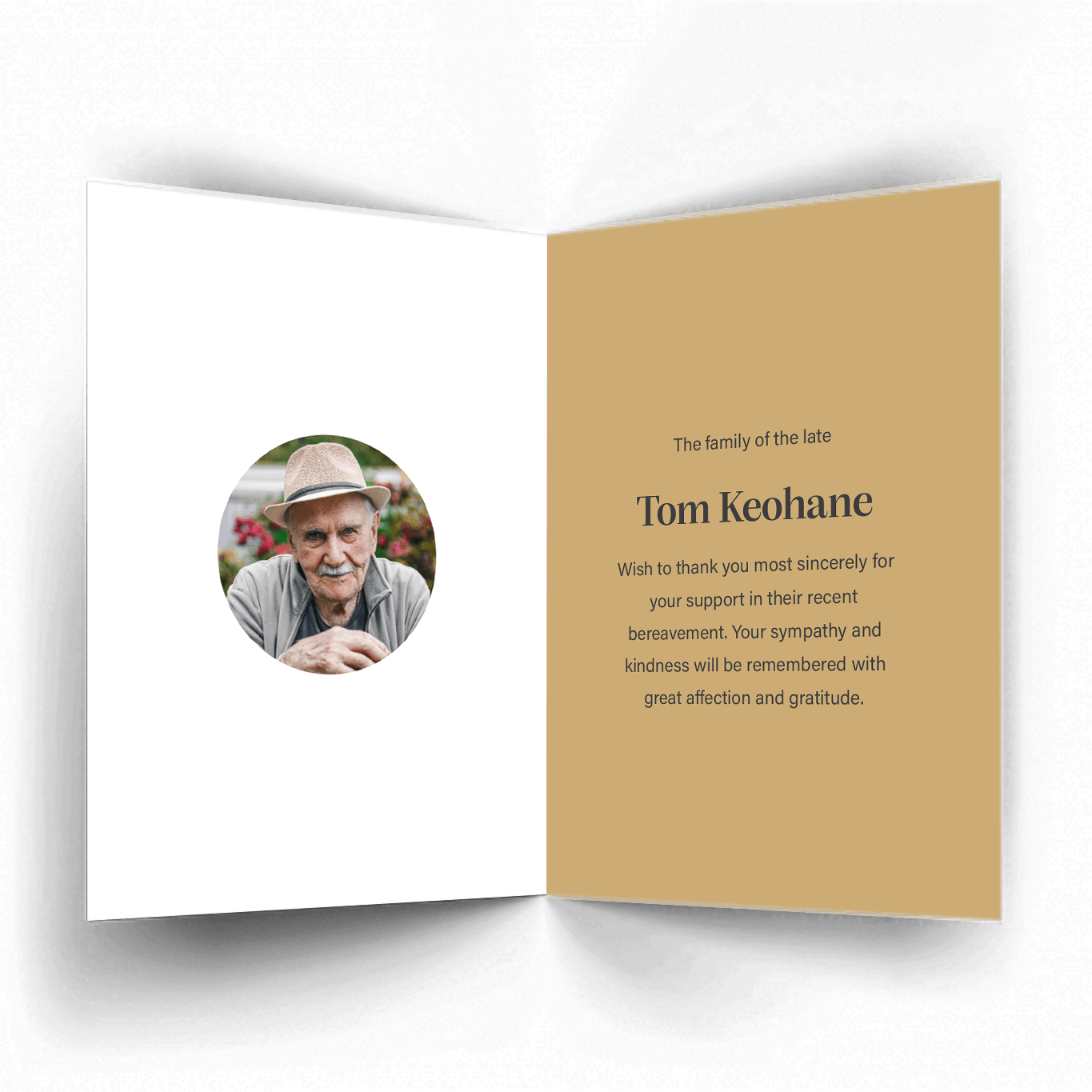 Modern Contemporary 8 Acknowledgement Card Inside