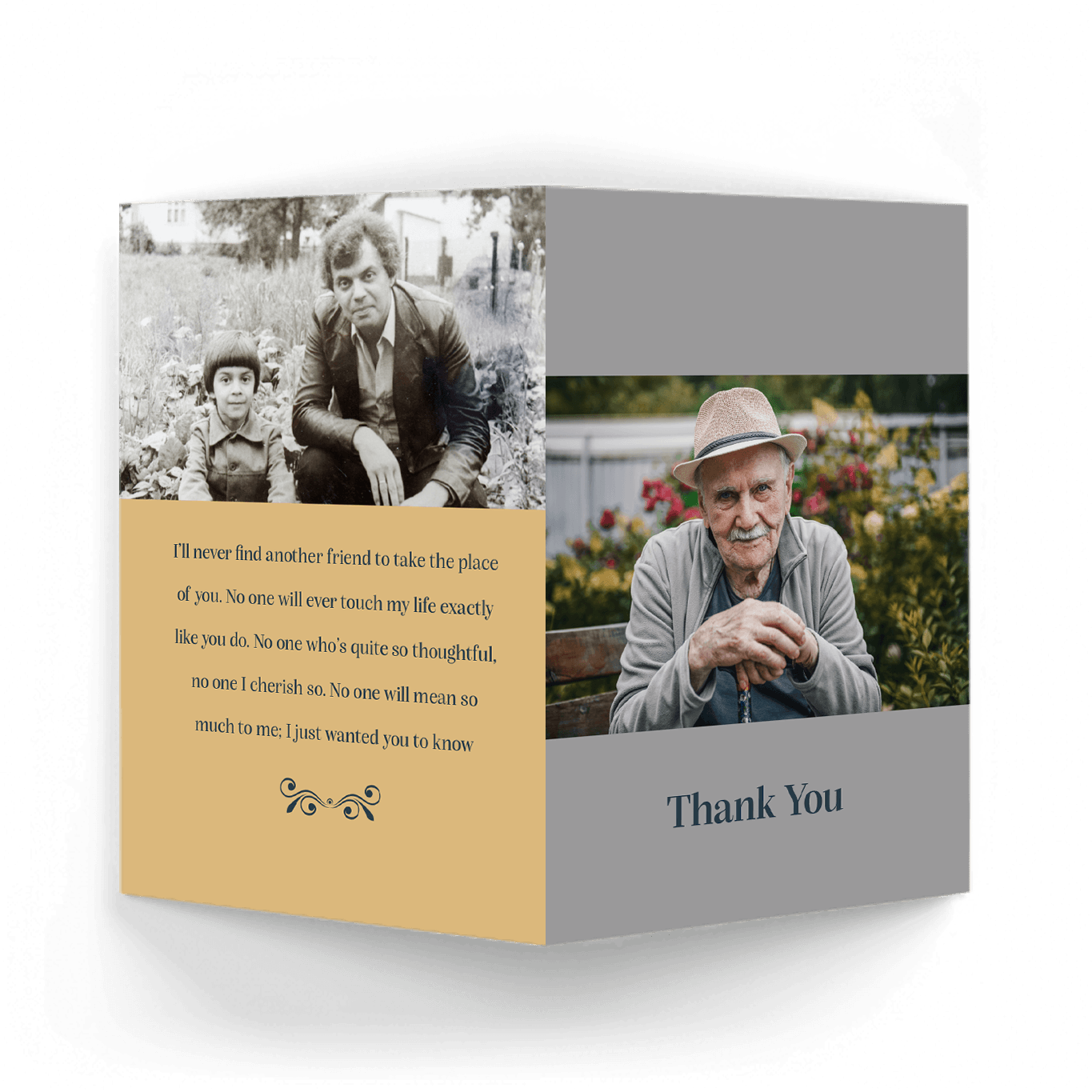 Modern Contemporary 8 Acknowledgement Card Outside