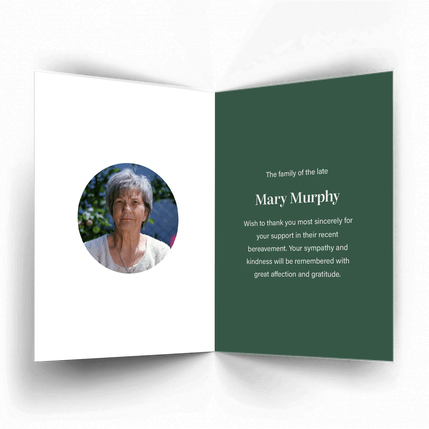 Modern Contemporary 9 Acknowledgement Card Inside