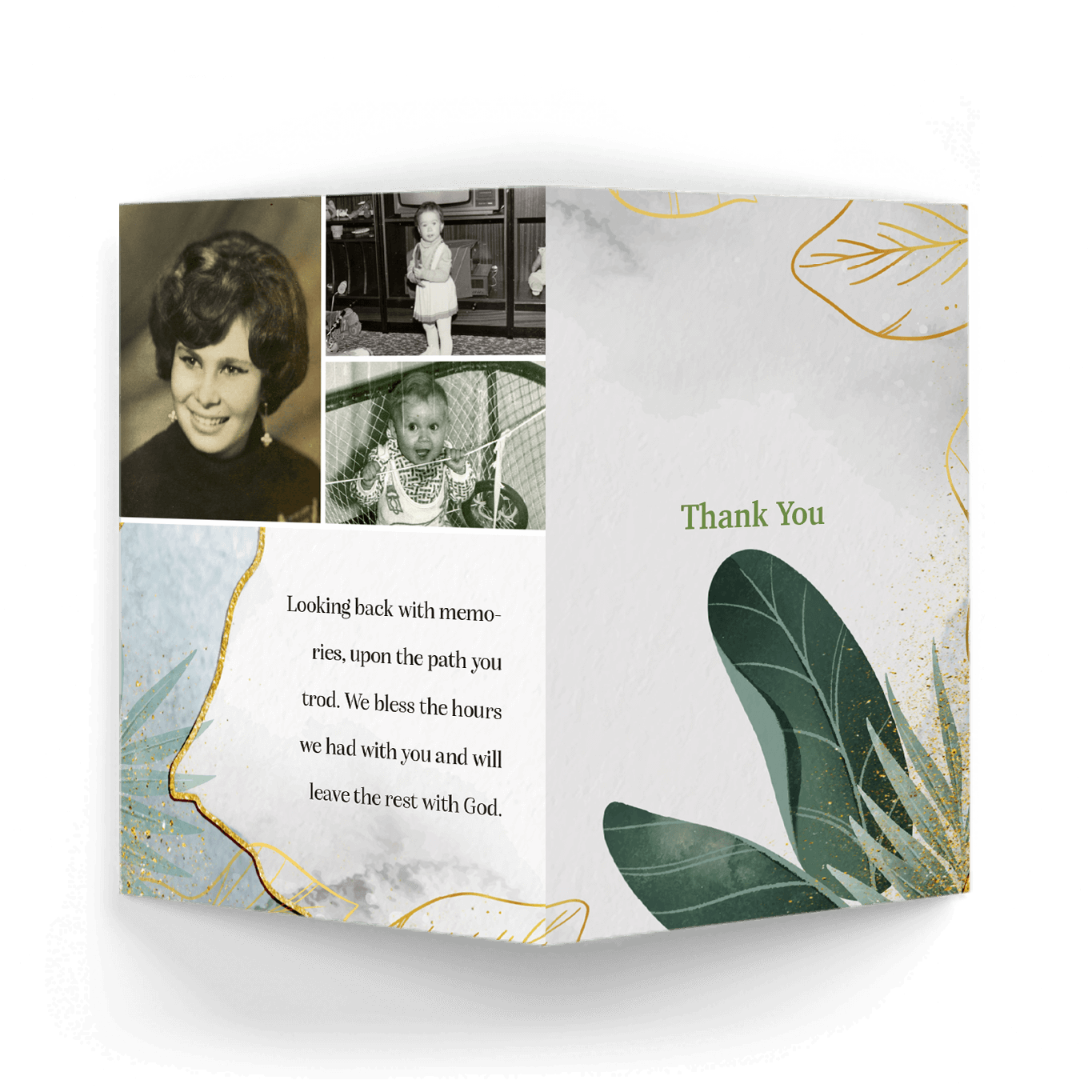 Modern Contemporary 9 Acknowledgement Card Outside