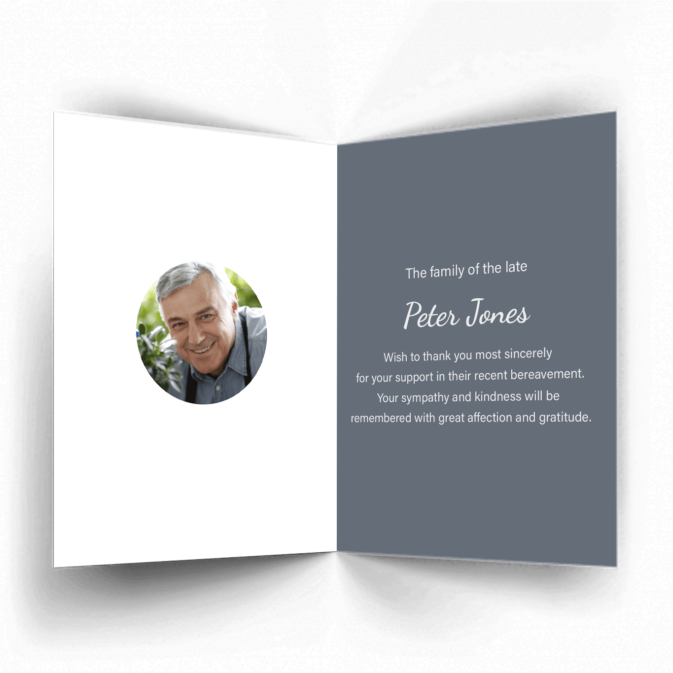 Modern Contemporary 2 Acknowledgement Card Inside