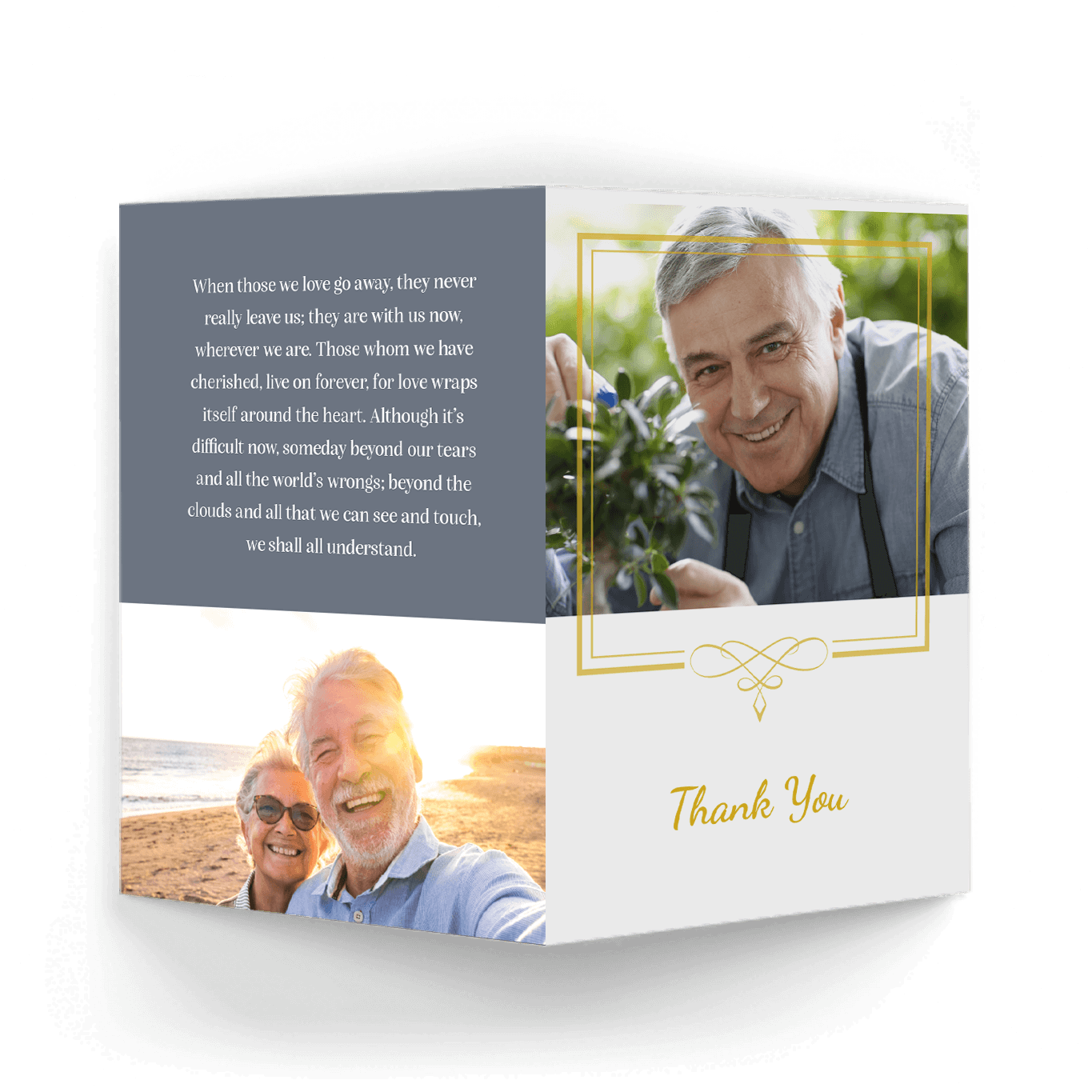 Modern Contemporary 2 Acknowledgement Card Outside