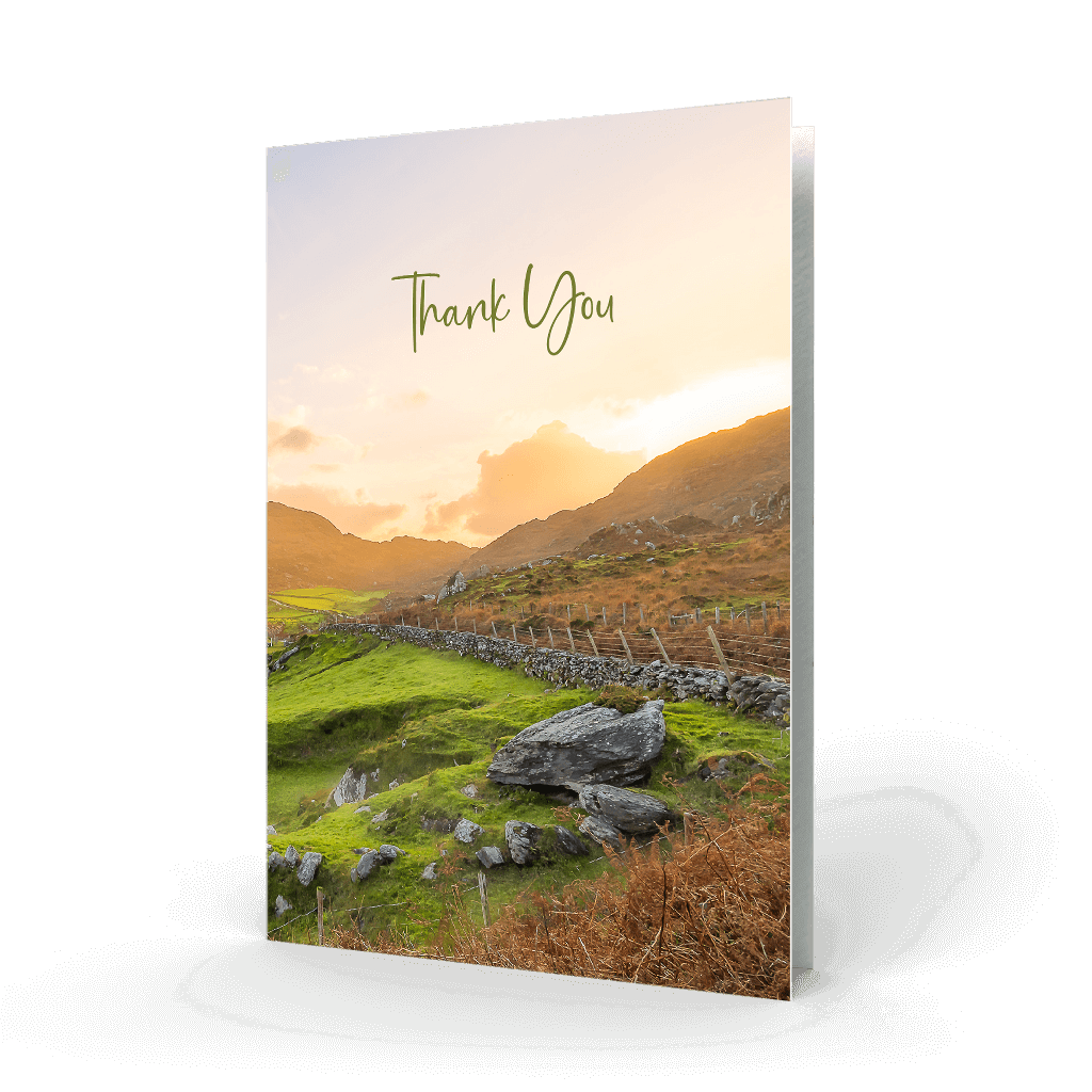 Eyeries on the Beara, West Cork at sunset Ack Card Cover