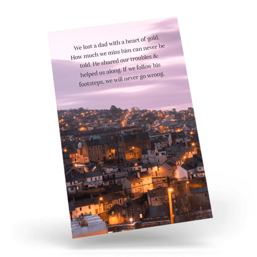 St. Anne's Church, Shandon, Cork wallet card back