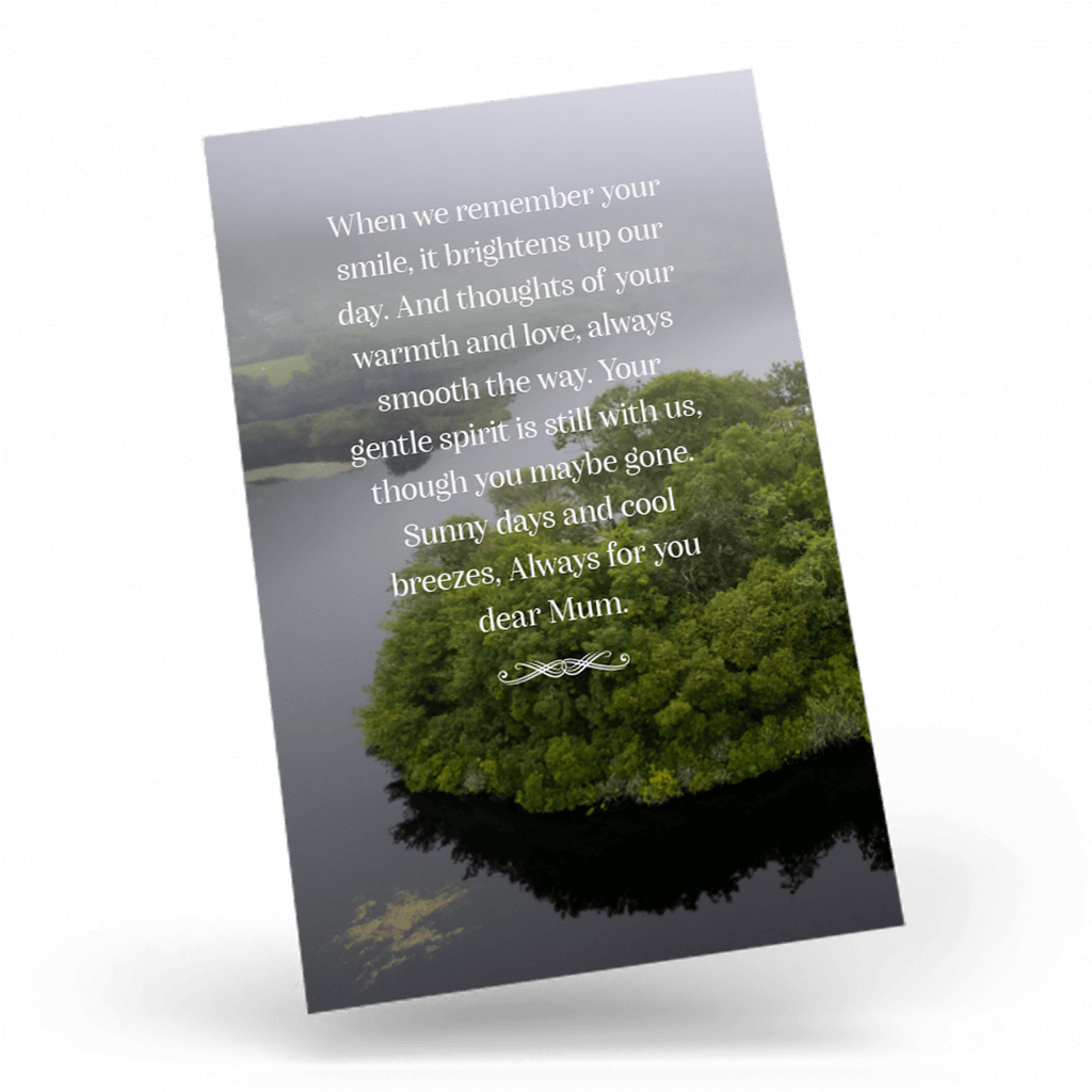 St. Finbarr oratory Church, Gougane Barra, Wallet Card Back