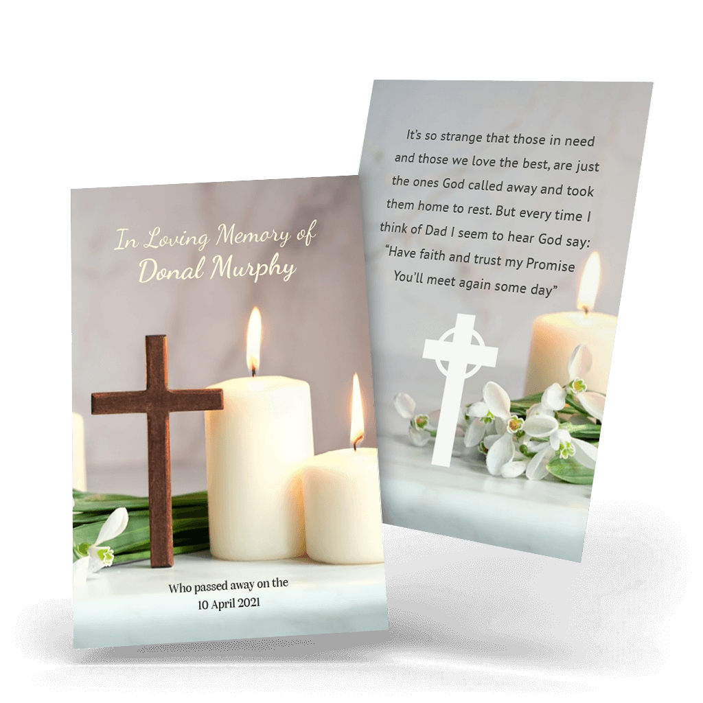 Candle and Cross Wallet Card cover