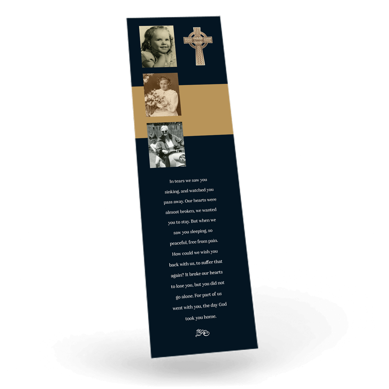 Celtic Cross with Steps in Nature Bookmark back