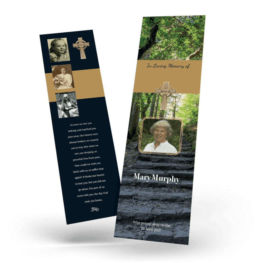 Celtic Cross with Steps in Nature Bookmark cover