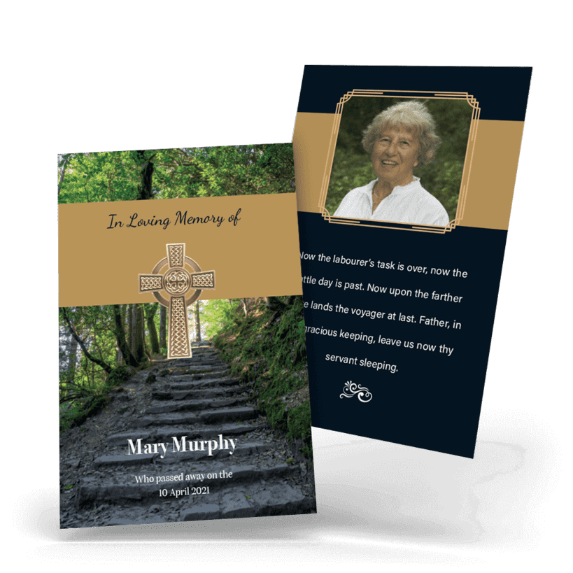 Celtic Cross with Steps in Nature Wallet Card cover