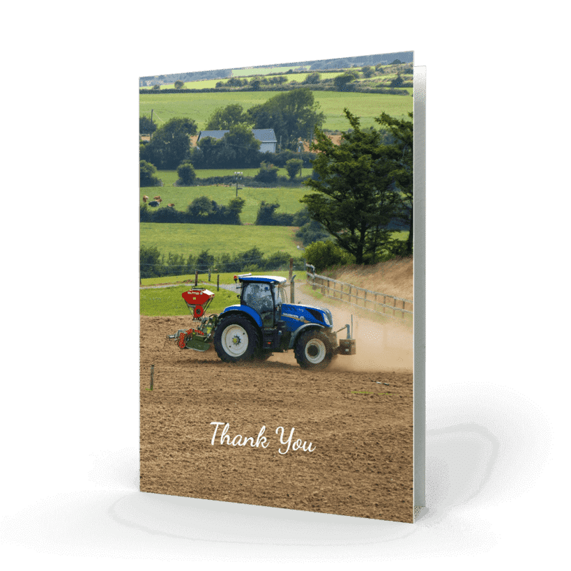 Farming with Tractor Acknowledgment Card cover