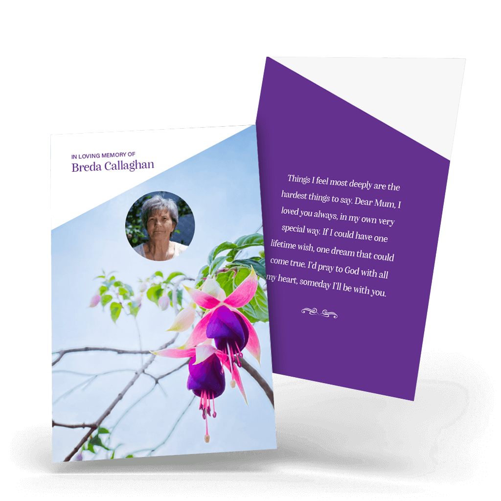 Fuschia Flower Wallet Card (FWC19)