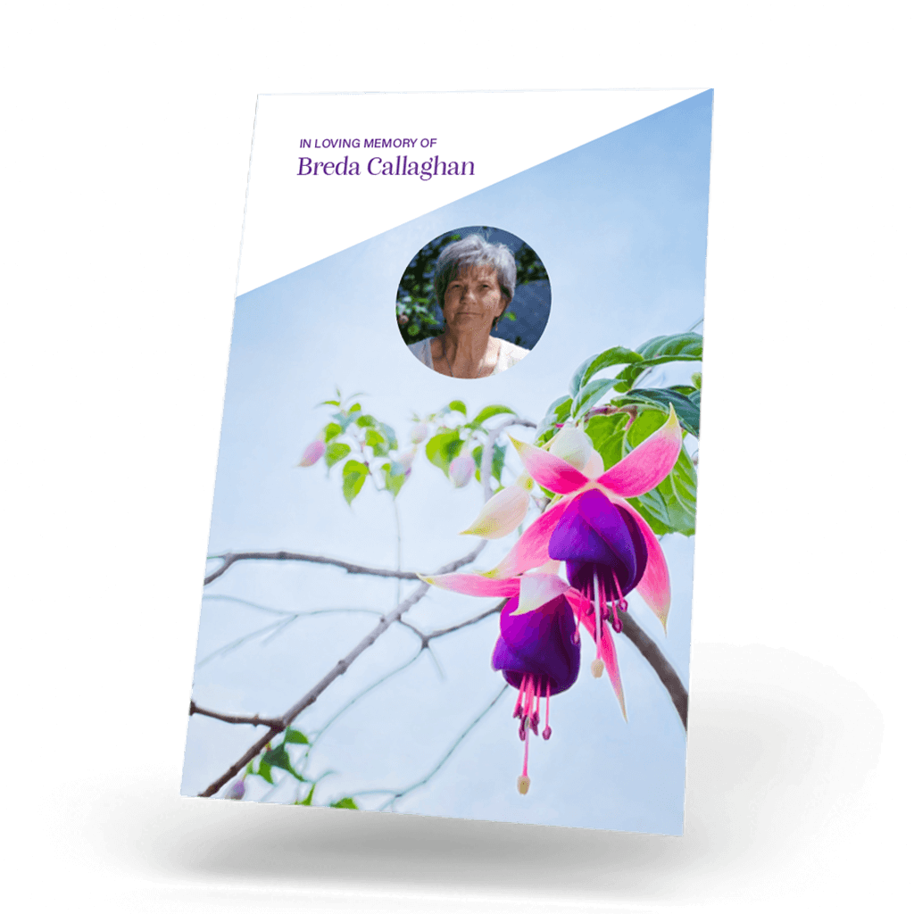 Fuschia Flower Wallet Card front