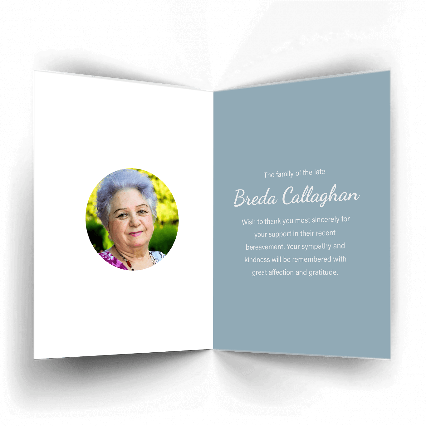 Gardening Acknowledgment Card inside