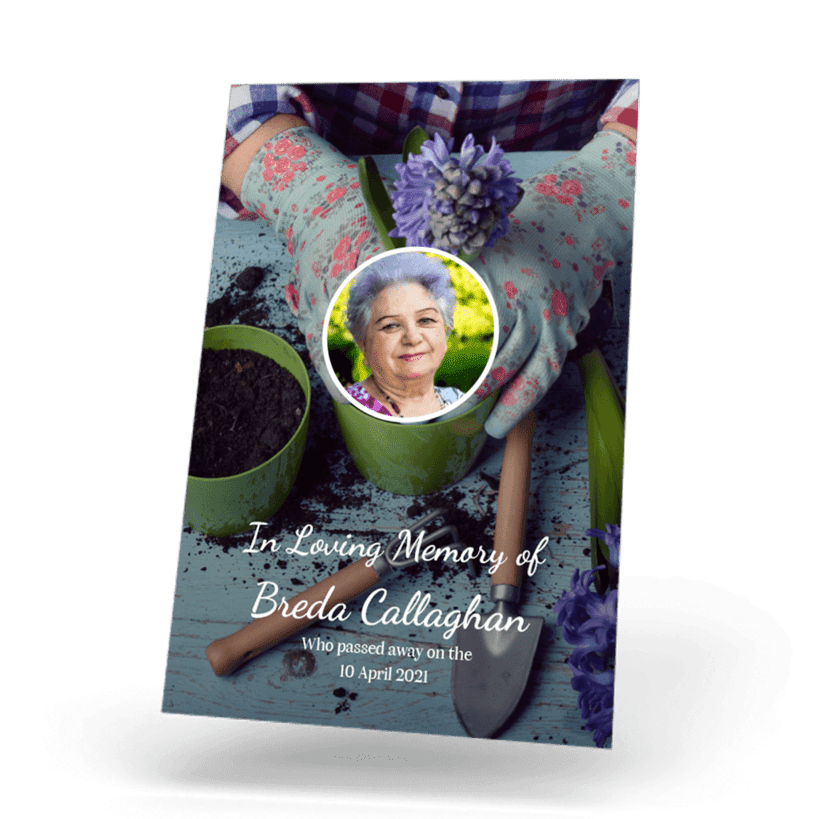 Gardening Wallet Card front