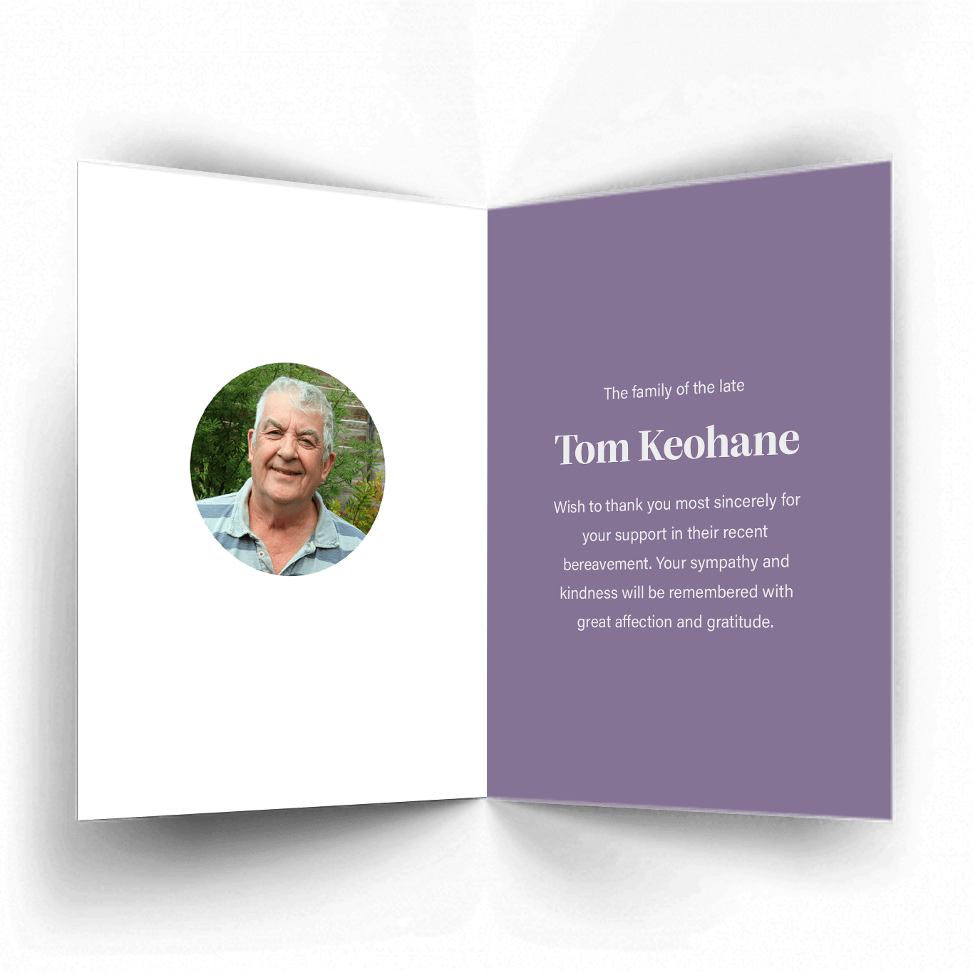 Light House at dusk Acknowledgment Card inside