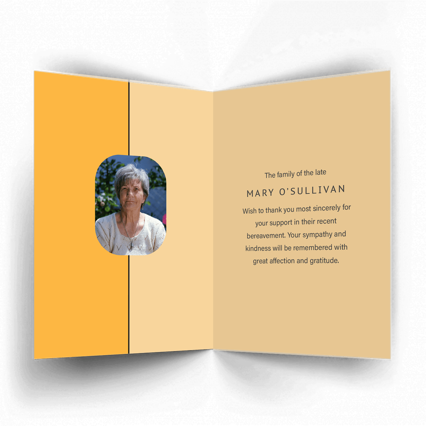 Nature Religious Acknowledgment Card inside