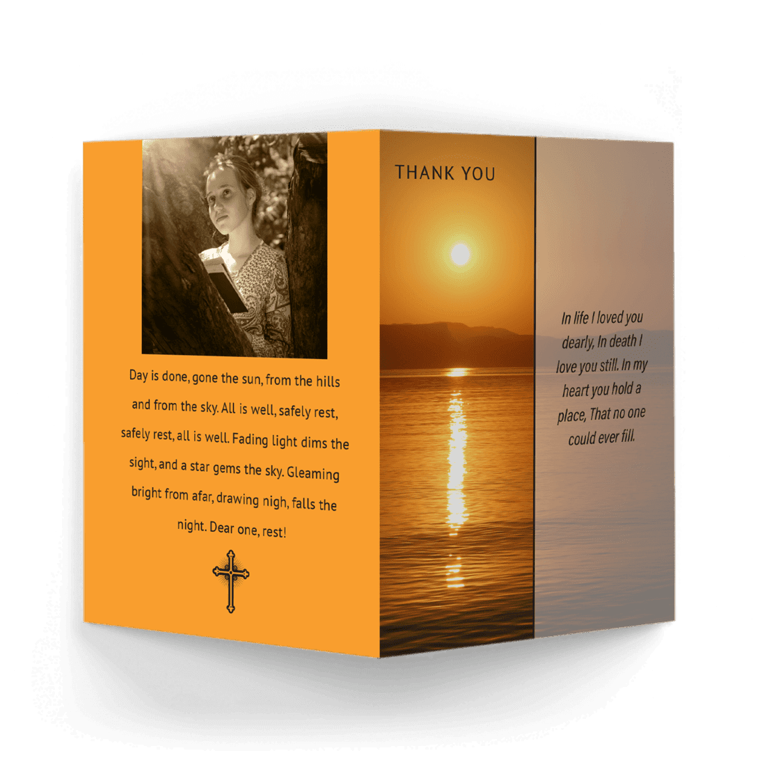 Nature Religious Acknowledgment Card outside