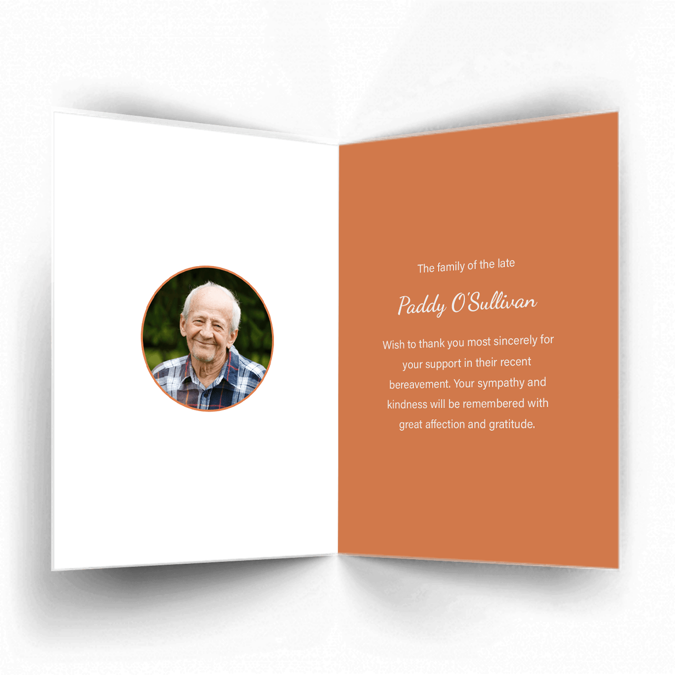 Sea at Dawn Acknowledgment Card inside