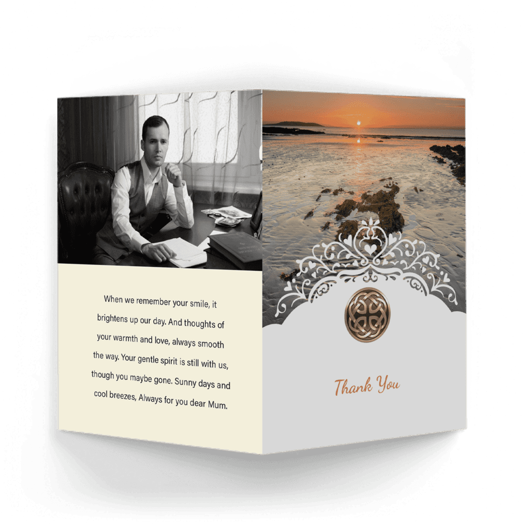 Sea at Dawn Acknowledgment Card outside