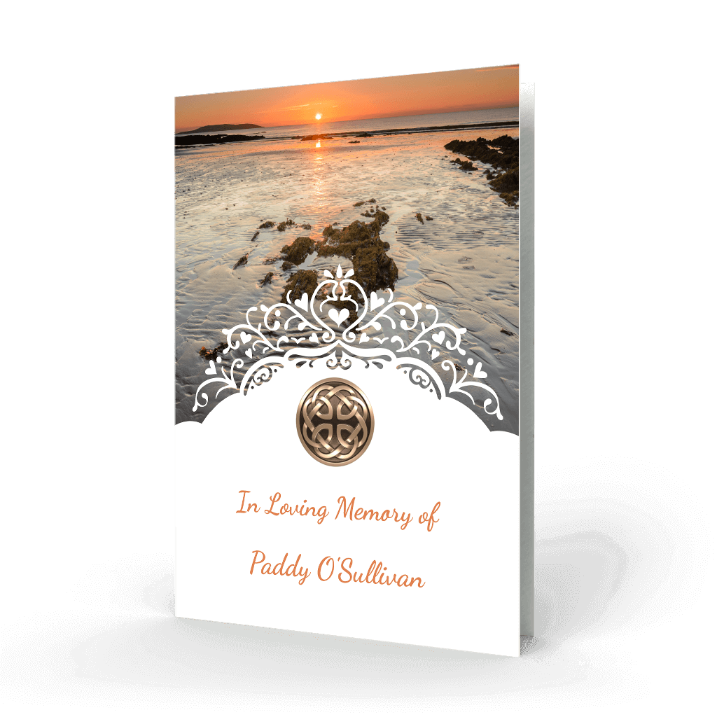 Sea at Dawn Memorial Card-cover