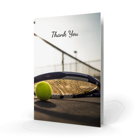 Tennis Memorial Acknowledgment Card cover